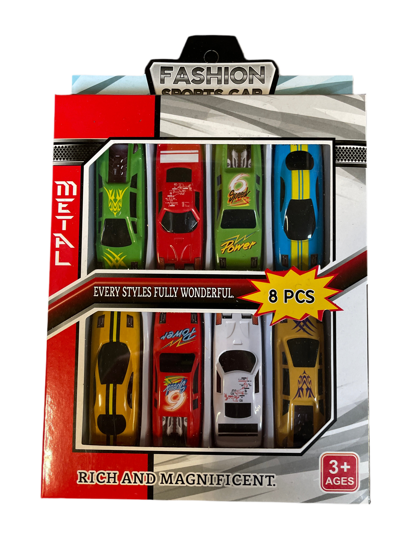 (12kr) 8-pak metalbiler