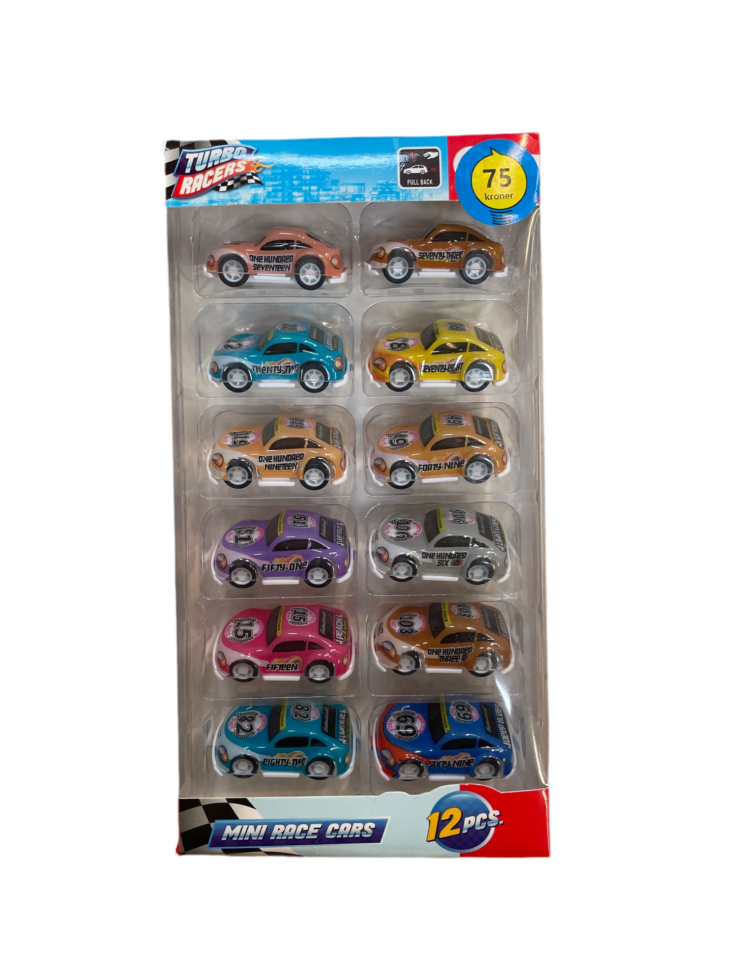 (10kr) (FØR 18kr) 12-pak turbo biler