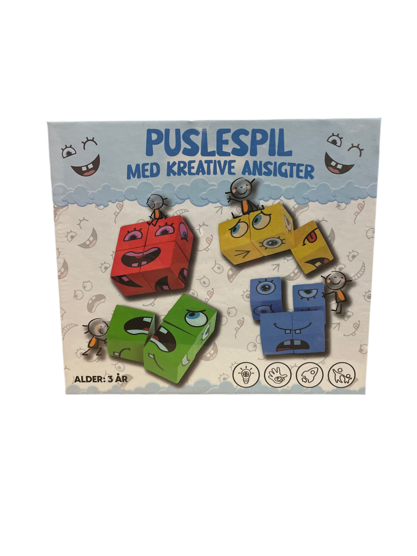 (10kr FØR 14kr) Puslespil med ansigter