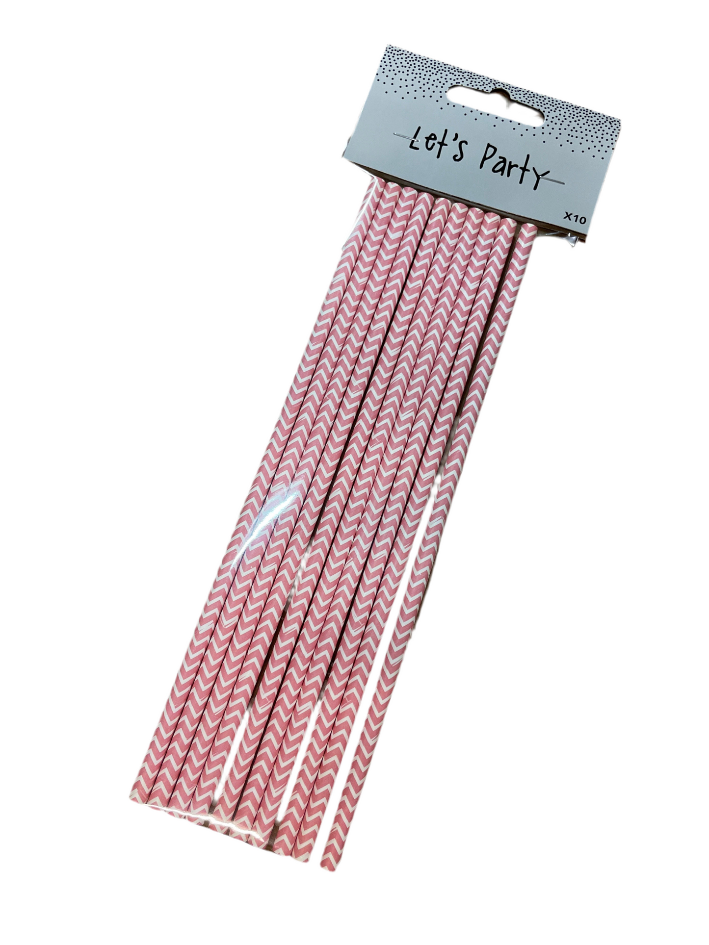 (2kr) 10-pak sugerør rød