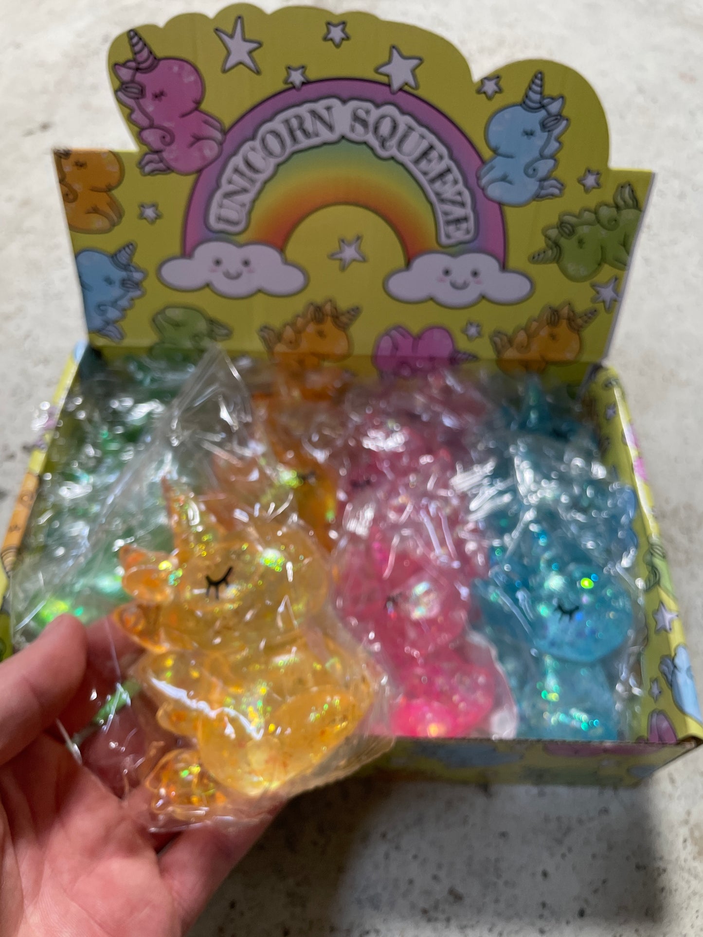 (8kr) Unicorn Klemmebold - gel
