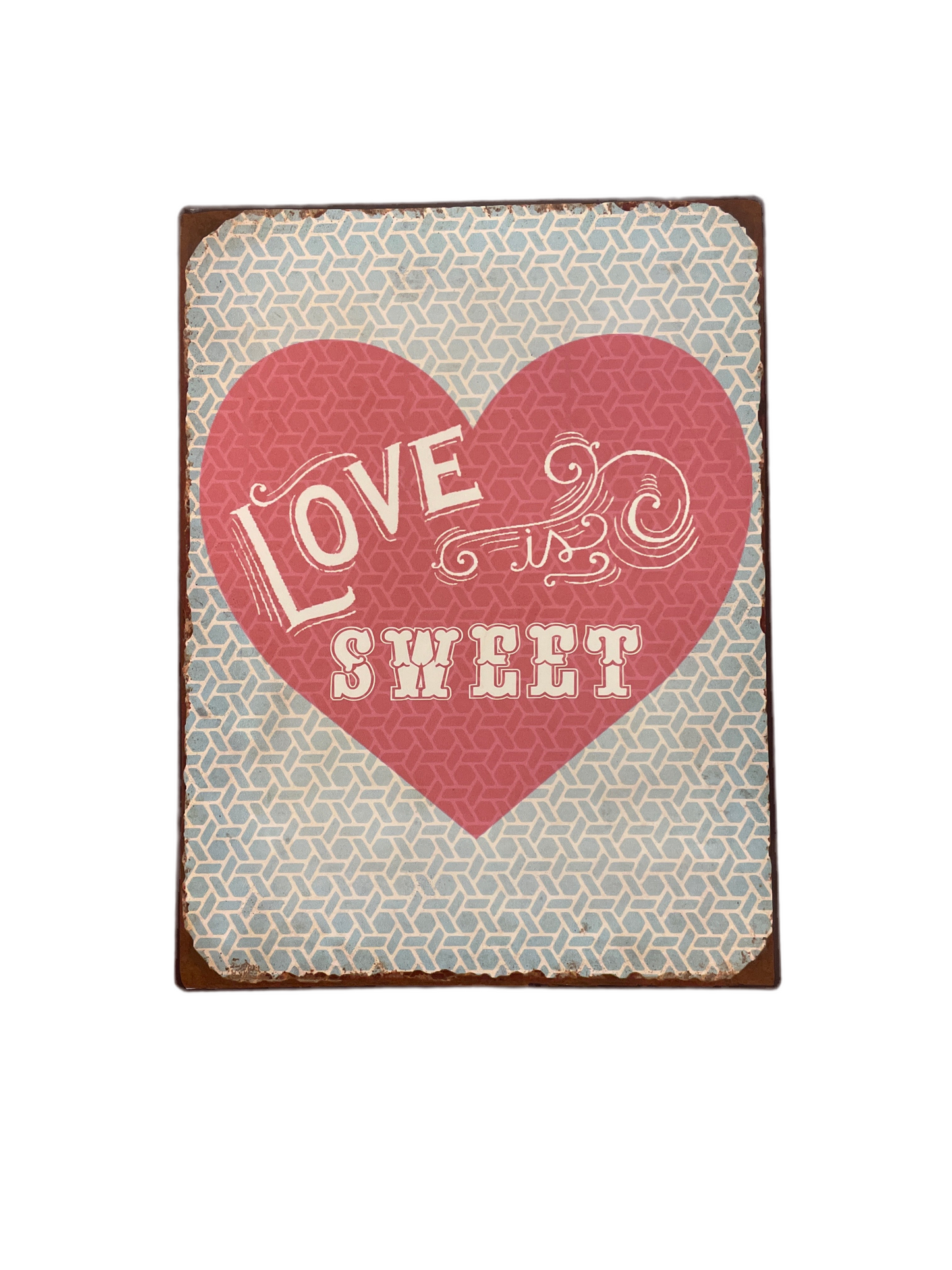 (8kr) Retro metalskilt "Love SWEET" 35x26,5