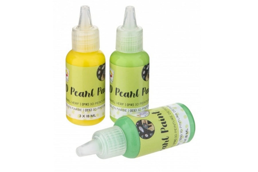 (6kr) (FØR 10kr) pkke m/3 flasker 3D pearl paint