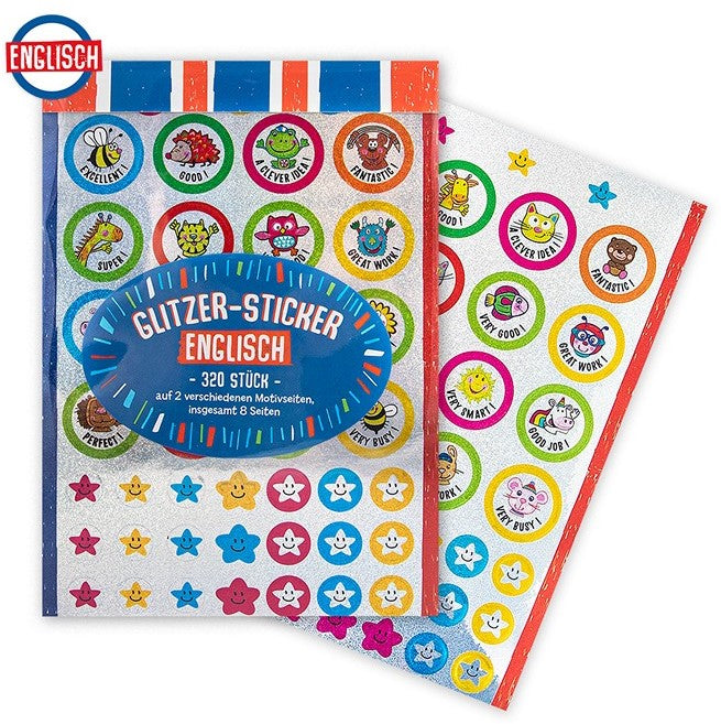 (4kr) Glimmer stickers 320 pr pakke