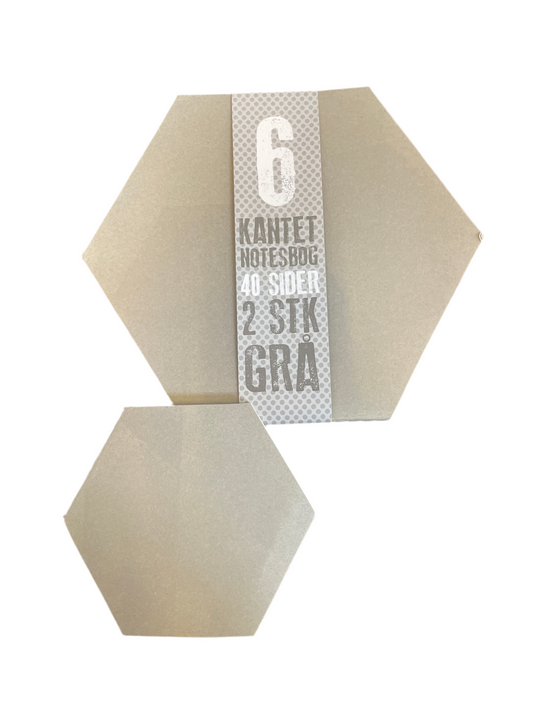 (4kr) 2-pak notesbog m/blanke sider GRÅ