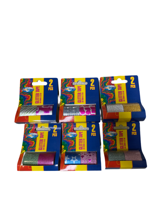 (4kr) 2-pak glittertape 30mmx3M