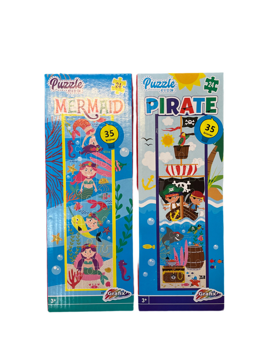 (8kr) Puslespil 47x12cm 2ass