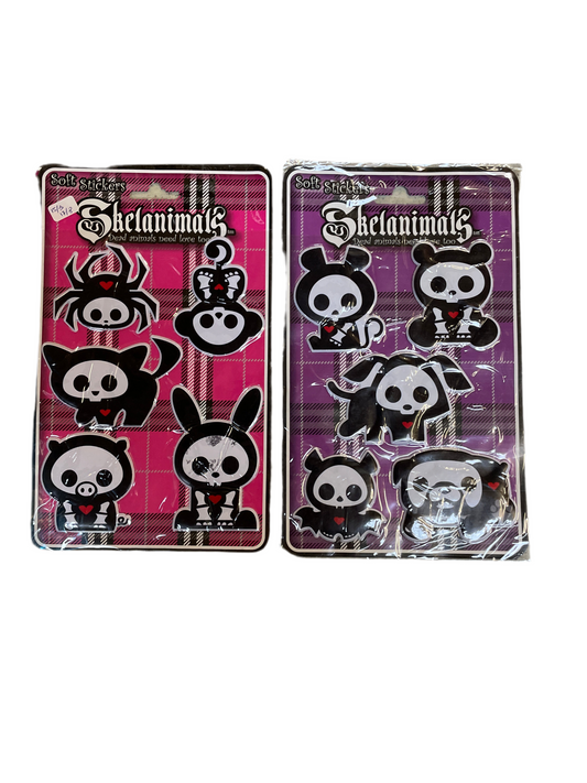 (1,2kr) Skelanimals 3D stickers
