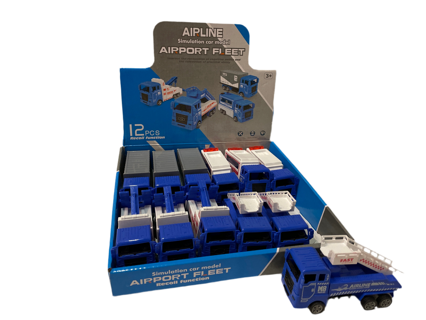 (8kr) Lufthavnskøretøj m/ pull-back