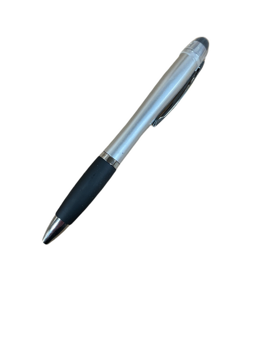 (1,2kr) Kuglepen m/stylus SØLV
