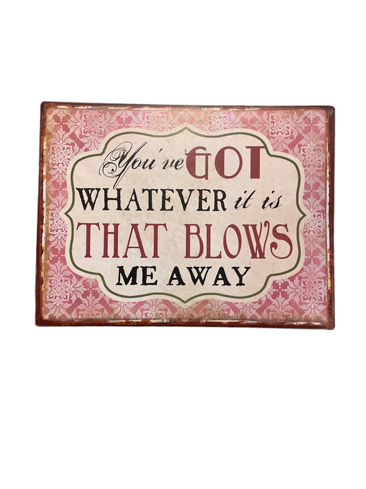 (8kr) Retro metalskilt "THAT BLOWS" 35x26,5