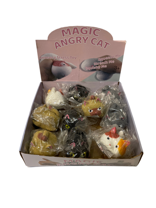 (16kr) Kæmpe Klemmebold angry Cat