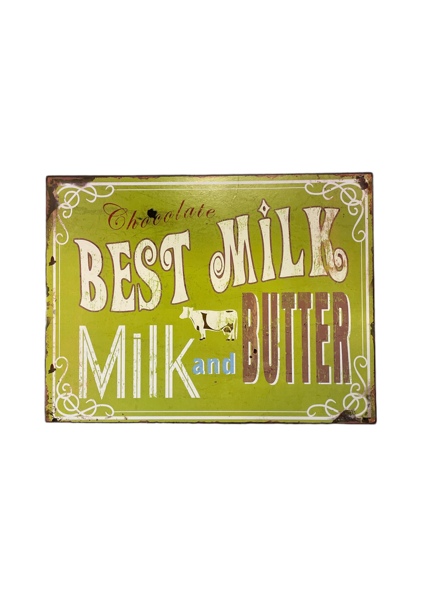 (8kr) Retro metalskilt "MILK" 35x26,5
