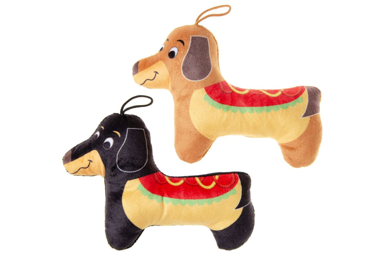 (5kr) Plysdyr som HOTDOG-hund 18cm