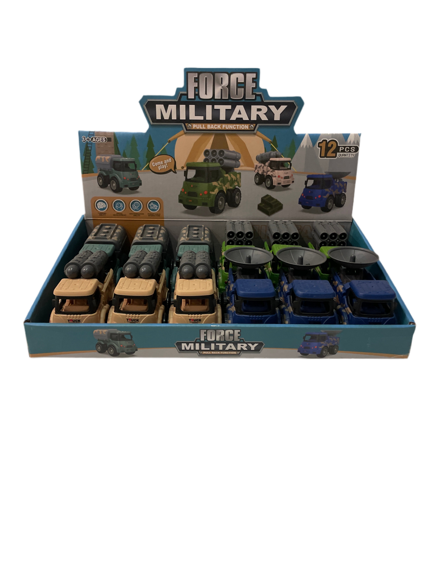 (8kr) Militærbil m/pull back