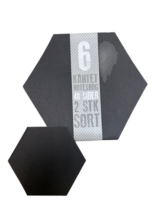 (4kr) 2-pak notesbog m/blanke sider SORT