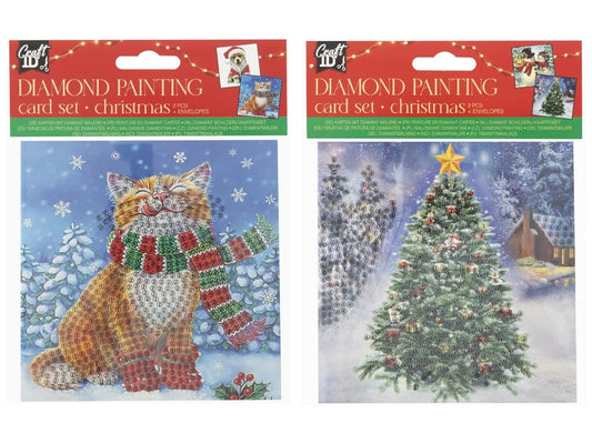(12kr) Diamond painting kort 2-pak