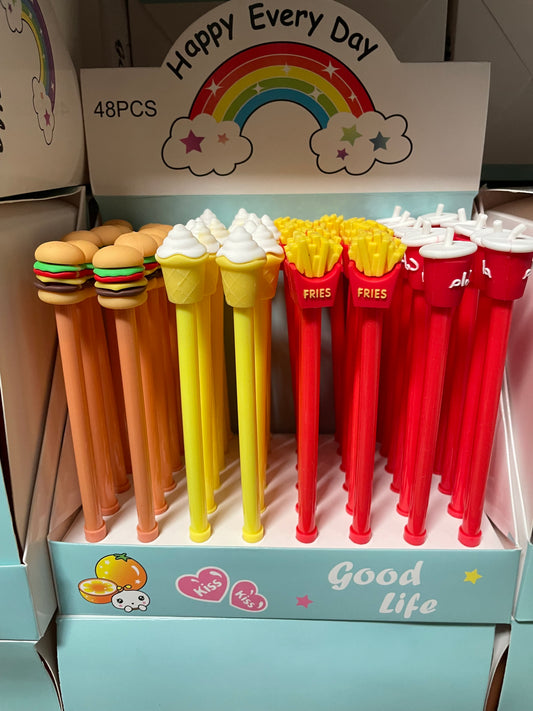 (2,8kr) Kuglepen m/Fastfood topper