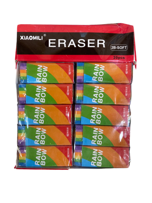 (1,2kr) Rainbow viskelæder