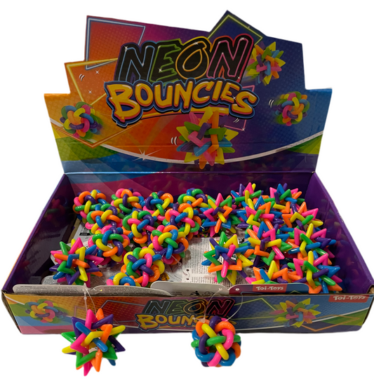 (6kr) Neon hoppebolde med kanter