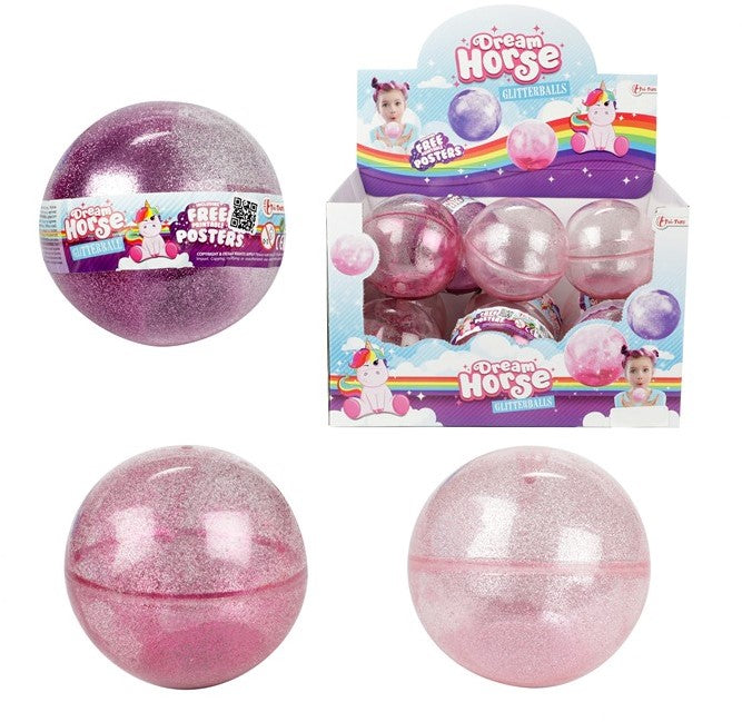 (8kr) Unicorn glimmerhoppebold 10cm